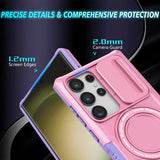 Hit Color Armor Magnetic Bracket Slide Camera  Case For Samsung