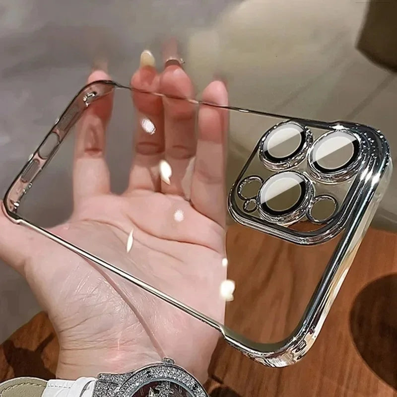Luxury Plating Transparent Frameless Ultra Thin Case For iPhone