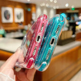 Luxury Clear Quicksand Glitter Sequin Gradient Phone Case For iPhone