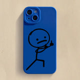 Cute Matchman Matte Silicone Phone Case for iPhone