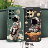 Saturn Cute Astronaut Phone Case For Samsung Galaxy