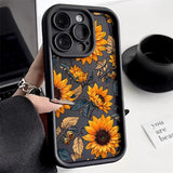 Cute Flower Soft Matte Shockproof Silicone Phone Case for iPhone