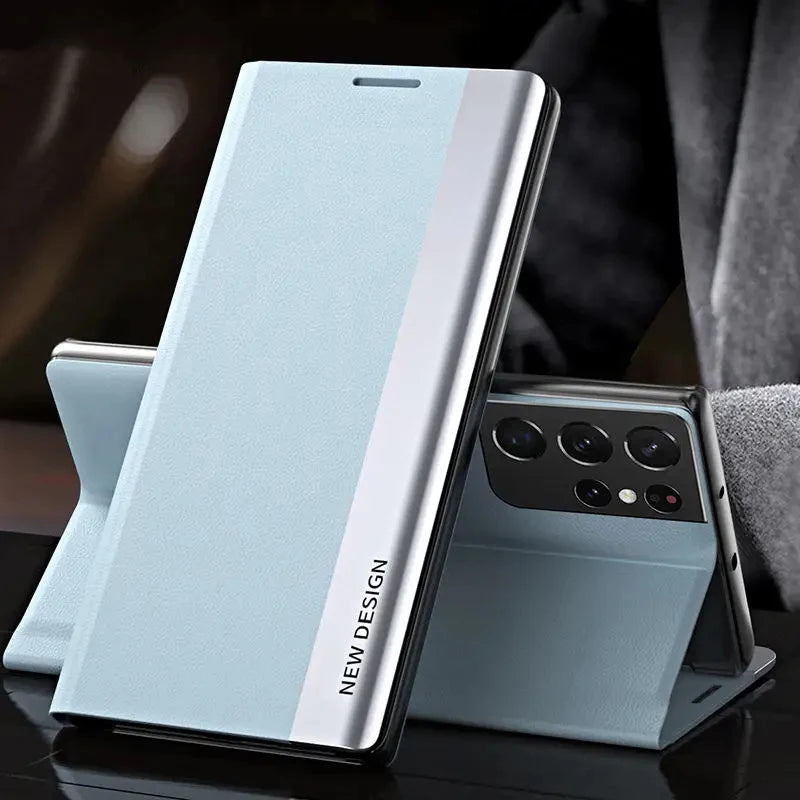 Luxury Stand Book Magnetic Flip Case For Samsung