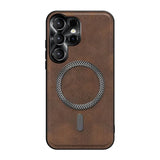 High End Magnetic Suction Leather Phone Case For Samsung