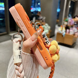 Cute 3D Flower Crossbody Wallet Silicone Case for iPhone