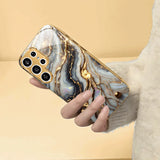 Rock Texture Electroplated tempered glass phone case for Samsung