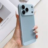 Grid Shell Electroplated Cooling Dissipation Shockproof Case for iPhone