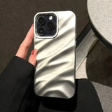 3D Wavy Pattern Shockproof Soft Phone Case For iPhone