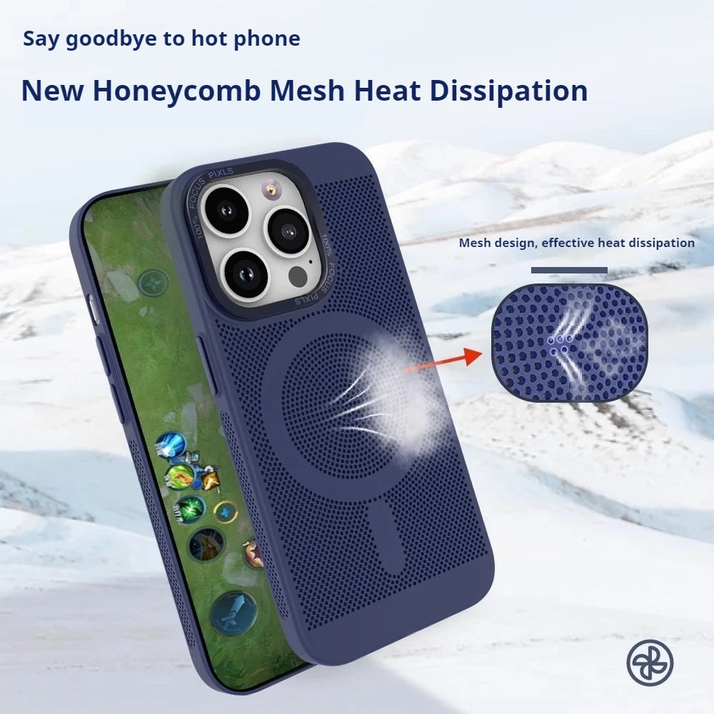 Luxury Cooling Magnetic Phone Case For iPhone