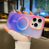Clashing Colours Chameleon Magnetic Shockproof Lanyard Soft Case for iPhone