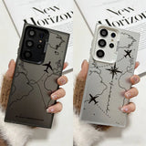 Travel-Inspired Airplane Route Phone Case For Samsung