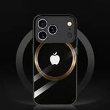 Apple Circle Pattern Black Case for iPhone