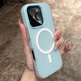2 IN 1 Jelly Candy Color Magnetic Phone Case For iPhone