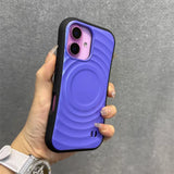 Car Magnetic Ripple Wave Pattern Case For iPhone