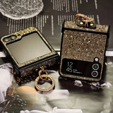 Luxury Bling Rhinestone Ring Holder Case for Samsung Z Flip