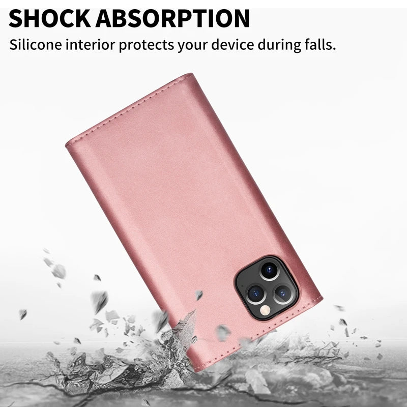 Wallet Multi Function Leather Case For iPhone