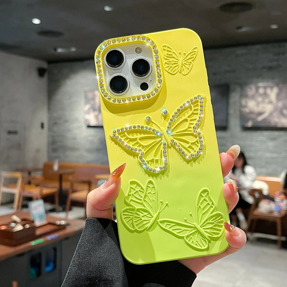 Luxury Gradient Color Butterfly Case for iPhone
