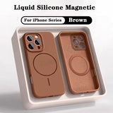 Microfiber Liquid Silicone Magnetic Case for iPhone