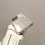 Minimalist Floral Electroplated Case for iPhone