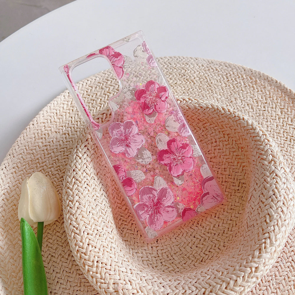 Luxury Cute Flowing Glitter Quicksand Case For Samsung