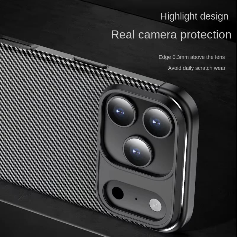 Carbon Fiber Pattern Anti-Fall Case for iPhone