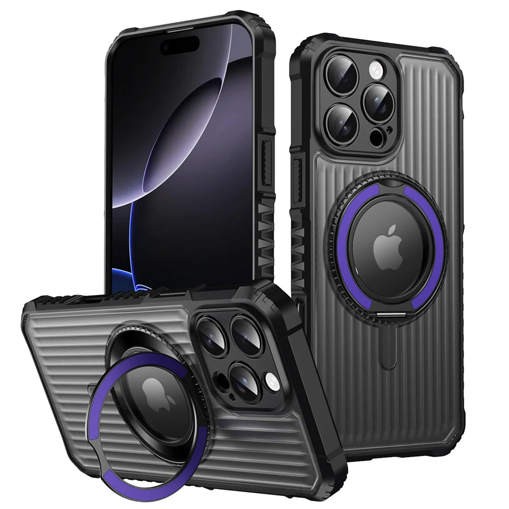 360° Rotating Magnetic Bracket Stand Phone Case For iPhone