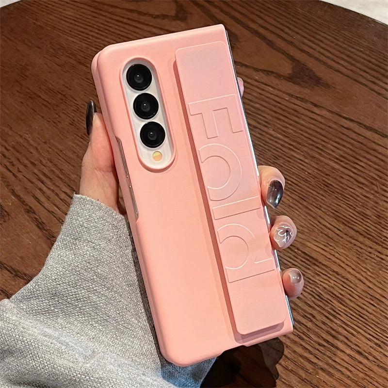 Luxury Soft Silicone Wrist Strap Holder Phone Case For Samsung Z Fold