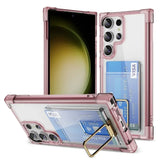 Transparent with Card Slot Holder Phone Case For Samsung