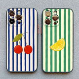 Fresh Summer Fruit Lemon Cherry Phone Case For iPhone