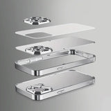 Travel-inspired Airplane Route Glass Electroplated Phone Case for iPhone