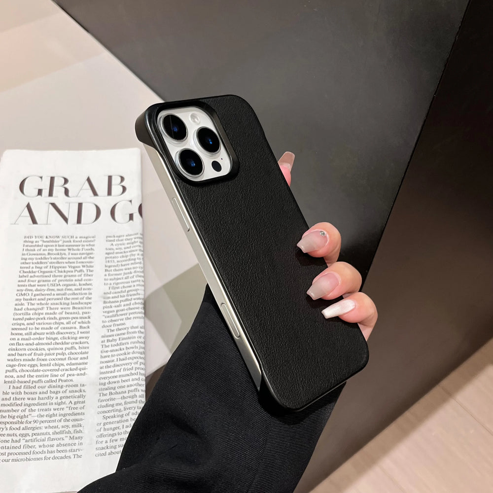 Business Frameless Leather Texture Case For iPhone