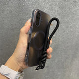 Clashing Colours Chameleon Magnetic Shockproof Lanyard Soft Case for iPhone