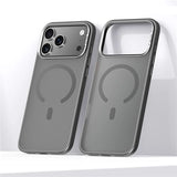 Luxury Alloy Lens Frame Matte Magnetic Shockproof Case for iPhone