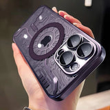 Luxury Circuit Pattern Plating Magnetic Case For iPhone