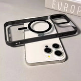 Candy Magnetic Wireless Charging Clear Phone Case For iPhone