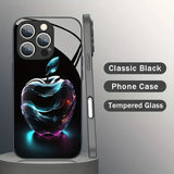 Creativity Fantasy Apple Pattern Tempered Glass Phone Case For iPhone