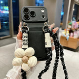 Cute 3D Flower Crossbody Wallet Silicone Case for iPhone