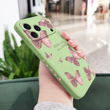 Butterflies Liquid Silicone Case for iPhone