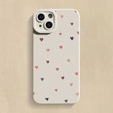 Colorful Small Love Heart Silicone Shockproof Soft Phone Case for iPhone