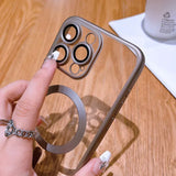 Fashion Plating Frosted Matte Magnetic Case For iPhone