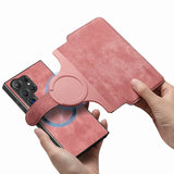 Detachable Magnetic Card Wallet Flip Leather Case for Samsung