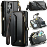 PU Leather Strap Card Holder Wallet Case for Samsung