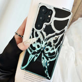 Gradient Color Hollowed Butterfly Plating Cover  For Samsung