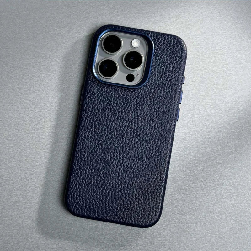 Luxury Wireless Charging Magnetic Leather Phone Case For iPhone