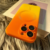 Gradient Pattern Magnetic Silicone Phone Case For iPhone