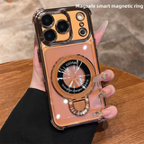 Plating Magnetic With Stand Shockproof Case For iPhone