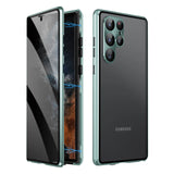 Magnetic Double Sided Tempered Glass Metal Frame Case For Samsung