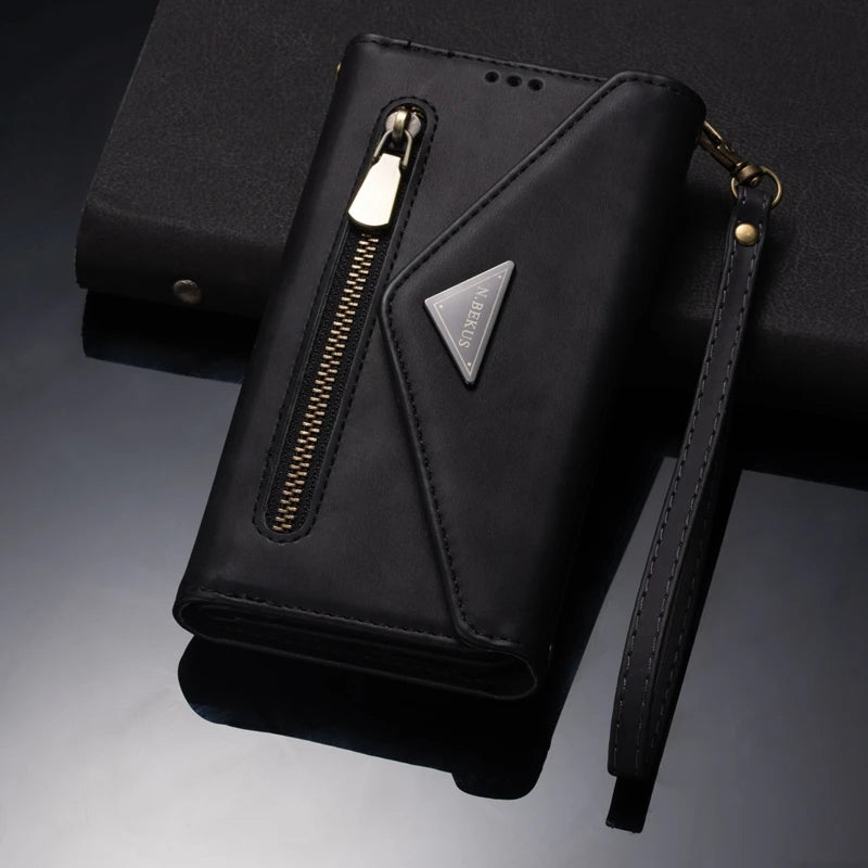 Wallet Multi Function Leather Case For iPhone