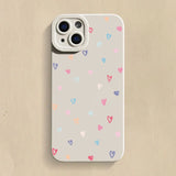 Colorful Small Love Heart Silicone Shockproof Soft Phone Case for iPhone