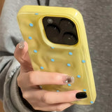 Simple Solid Color Polka Dot Shockproof Anti-fall Phone Case for iPhone